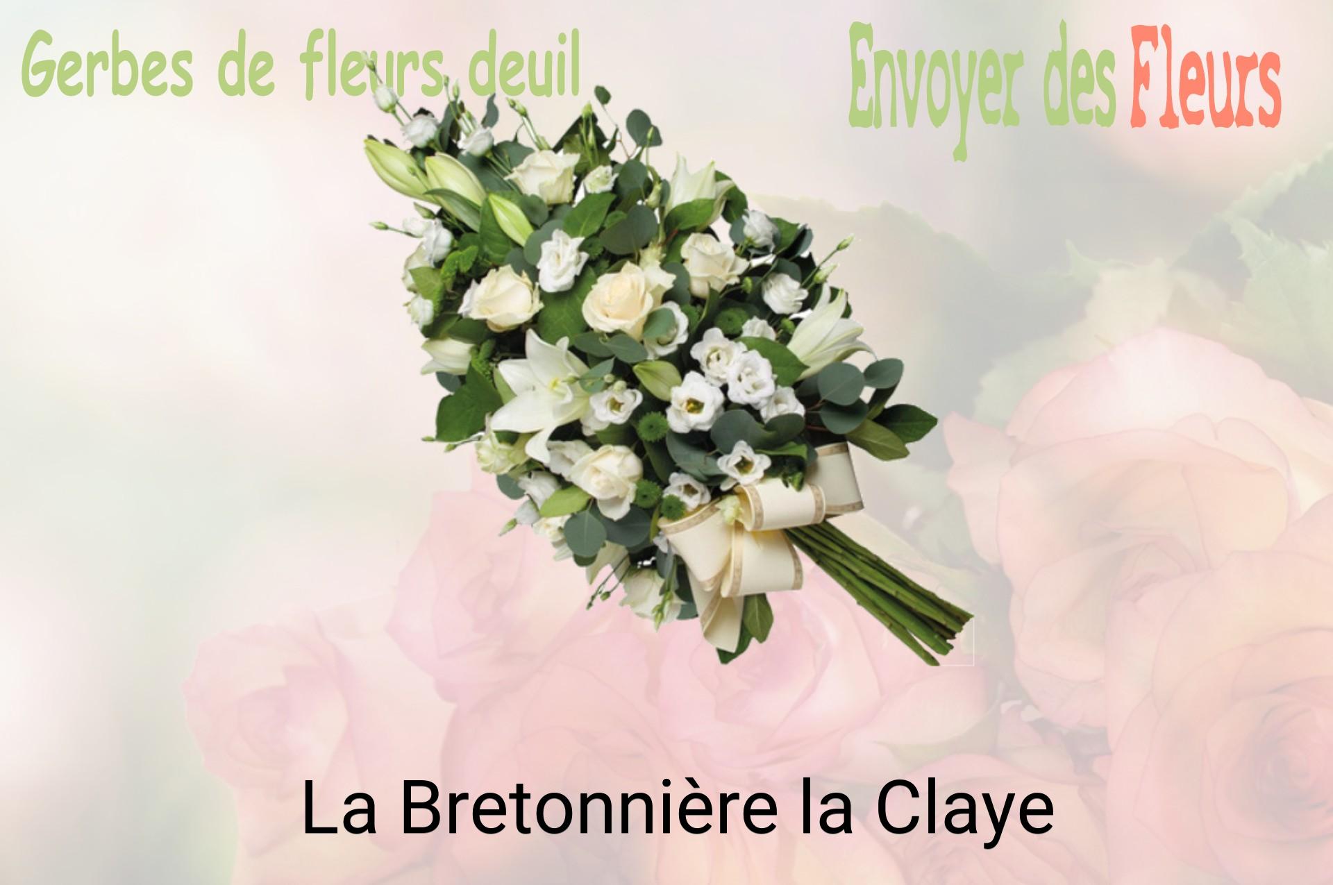 Gerbe de fleurs de deuil livrée à La Bretonnière-la-Claye
